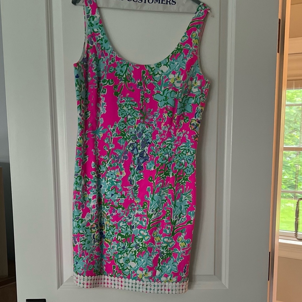 Lilly Pulitzer Hot Pink Floral Midi Dress